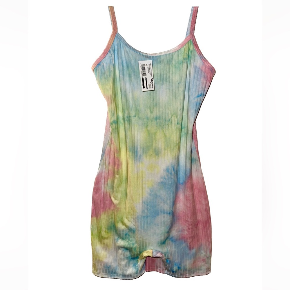 Rainbow Tie Dye Short Romper